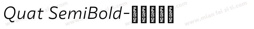 Quat SemiBold字体转换